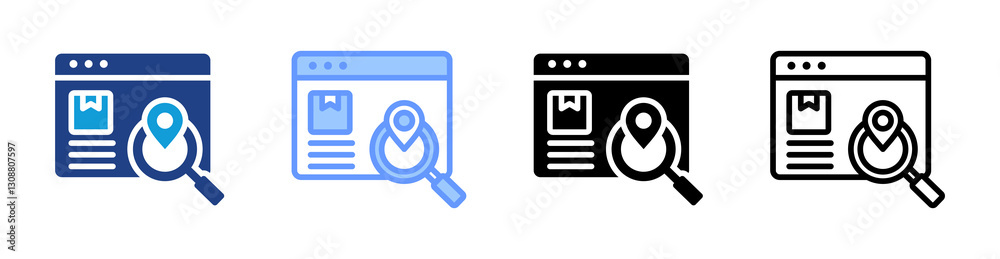 Aufkleber Tracking icon set multiple style collection