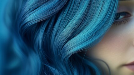 Naklejka premium Cool cyan and deep navy swirls, minimalistic and sleek with smooth transitions