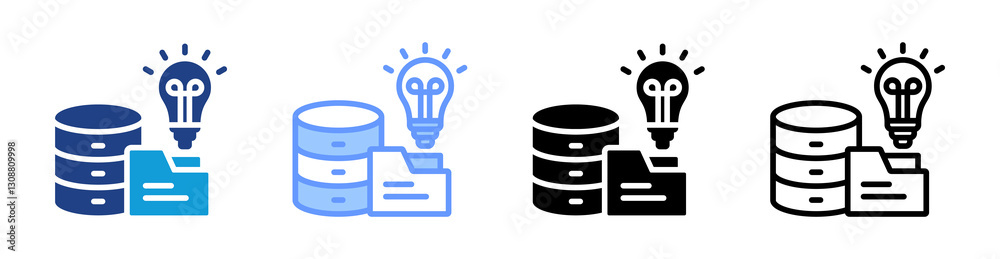 Poster Insight icon set multiple style collection