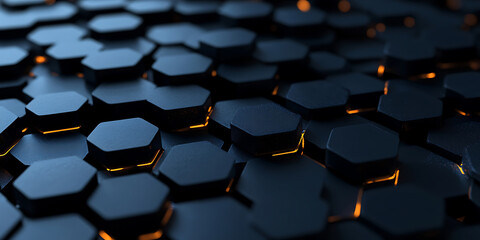 Dark Minimal Hexagons Wallpaper Background Image - 8K Ultra HD