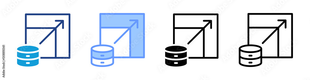 Poster Scalability icon set multiple style collection
