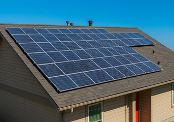 Fototapeta premium Solar panels on a roof
