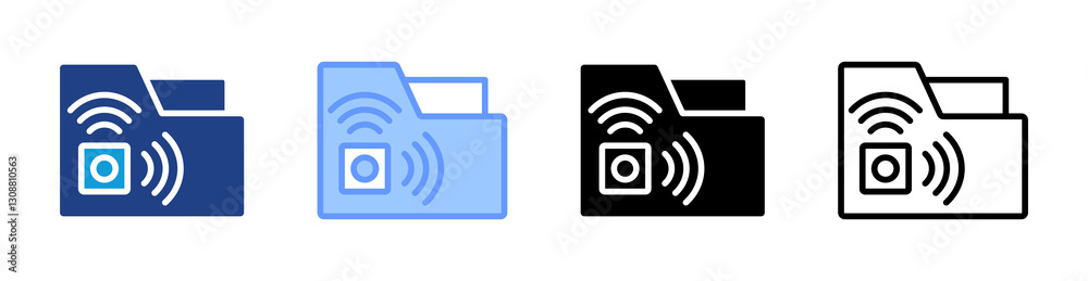Poster Sensor icon set multiple style collection