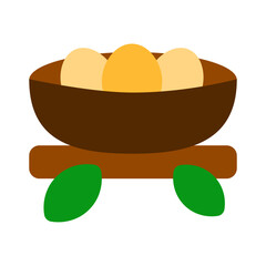 bird nest flat style