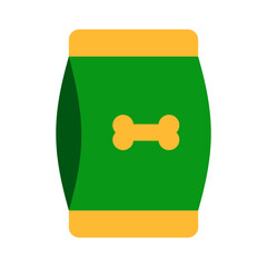 sachet dog food flat style