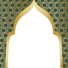 Islamic Decorative Frame With Background Pattern