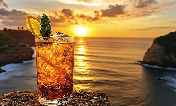 cynar cooler cocktail in sunset orbit left video