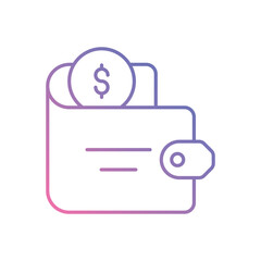 Wallet icon vector stock illustration