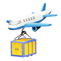 Air Freight Container 3D Illustration