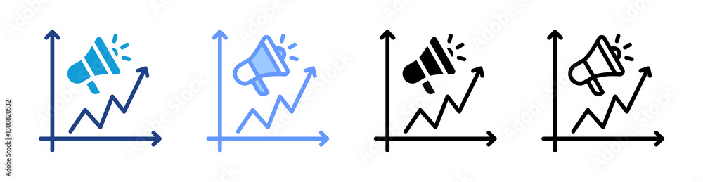 Aufkleber marketing icon set multiple style collection