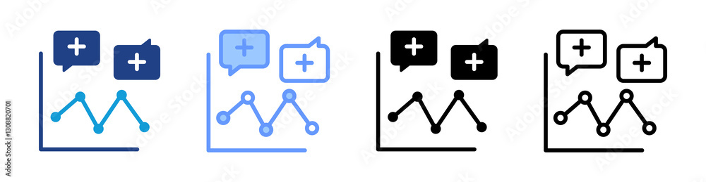 Poster Demand icon set multiple style collection