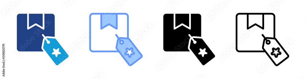 Poster Brand icon set multiple style collection