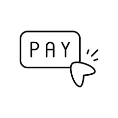 One-Click Payment icon vector stock illustration