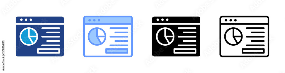 Poster Information icon set multiple style collection