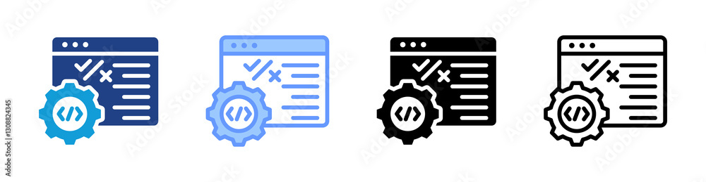 Aufkleber decision making icon set multiple style collection