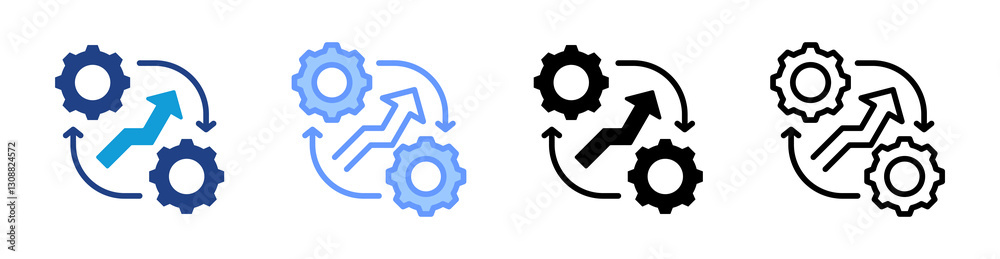 Aufkleber optimization icon set multiple style collection