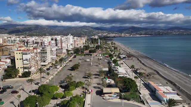 Faro de Torre del Mar de Velez-Malaga en Andalucia, Espa&ntilde;a