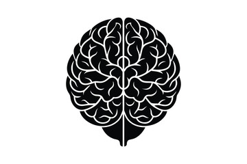 Human brain Line art silhouette Vector with Mind Intelligence and Creativity Illustration Design
