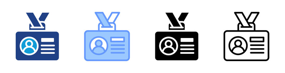 Identity icon set multiple style collection