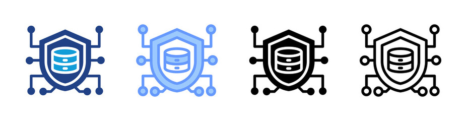 Cyber Security icon set multiple style collection