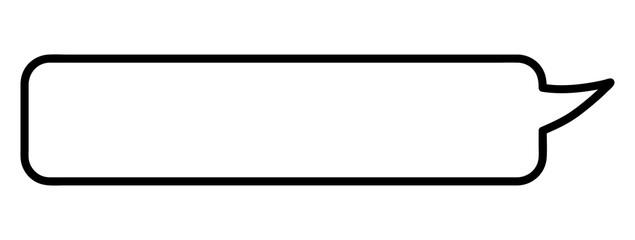 Rectangle speech bubble png outline element, transparent background
