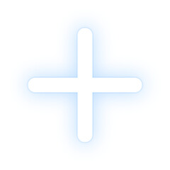 Fototapeta premium Plus sign png neon symbol, transparent background