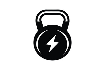 Kettlebell Silhouette Vectors Illustration with gym fitness icon for Workout Design