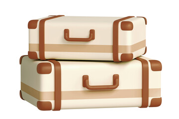 PNG 3D suitcase, element illustration, transparent background