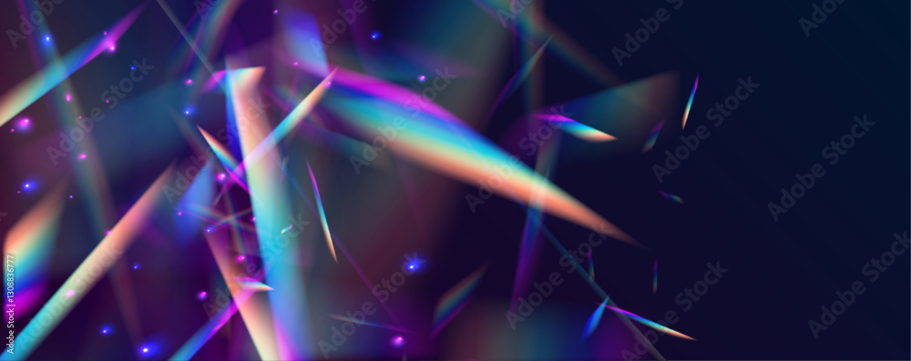 Aufkleber Prism light overlay flare glossy background texture. Transparent light refraction pattern for adding effects to backgrounds and objects.	