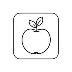 apple, fruit, food, vector, leaf, healthy, illustration, icon, diet, red, fresh, ripe, green, art, sweet, nature, delicious, health, symbol, juicy, fruits, design, natural, organic, eat