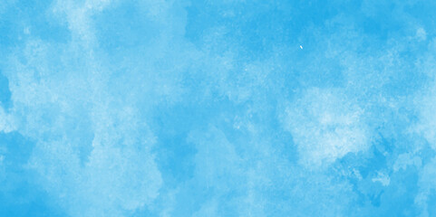 Bright and shinny cloudy sky blue watercolor background, Light blue background with watercolor, Abstract blue sky with clouds,blue watercolor paper texture background.