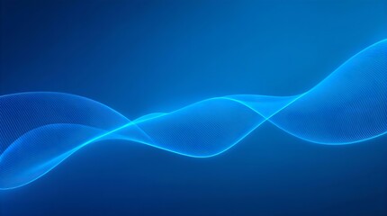 Abstract Blue Wave Background: Modern Digital Art with Flowing Lines and Smooth Gradient for Wallpaper or Graphic Design Projects