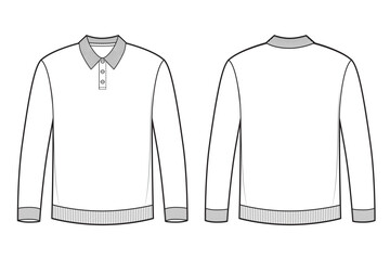 Man's long sleeve polo T Shirt with a ribbons