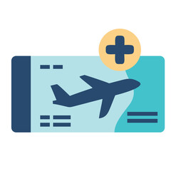 Fototapeta premium Medical Tourism Airline Ticket