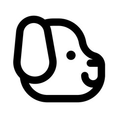 puppy outline black style