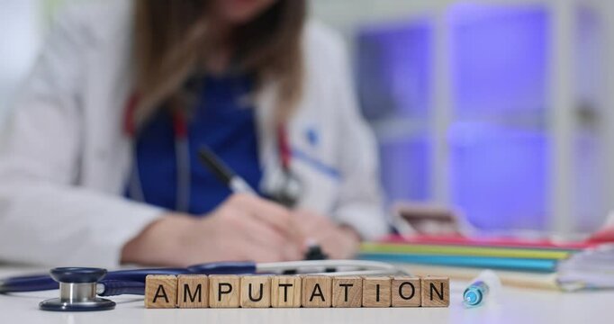 A dedicated healthcare worker meticulously documenting important details about an amputation in a clinical setting