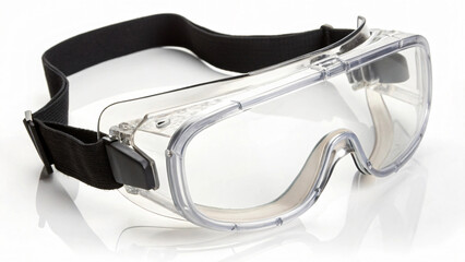 Clear Safety Goggles with Adjustable Strap for Protection and Comfort During Tasks