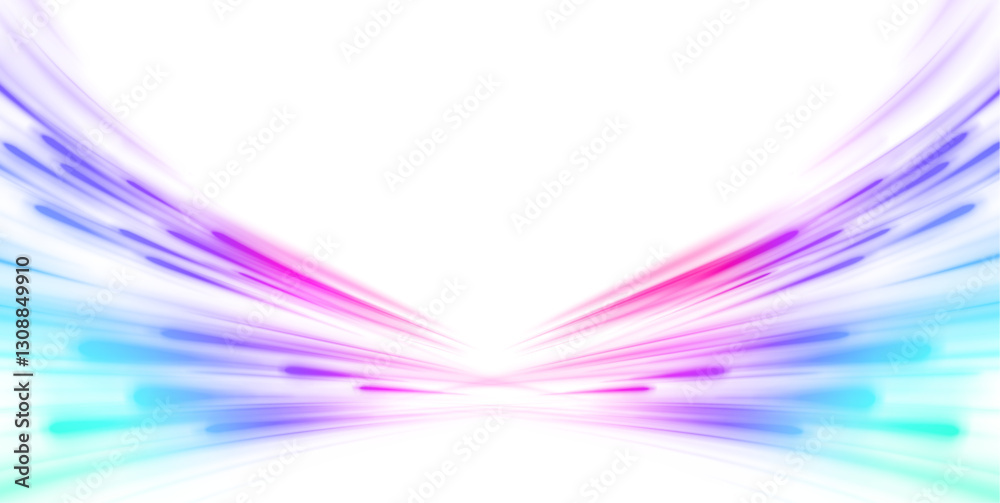 Fototapete Speed connection vector background. Abstract vector fire circles, sparkling swirls and energy light spiral frames. Database fast data transfer acceleration. Vector png swirl trail effect.	