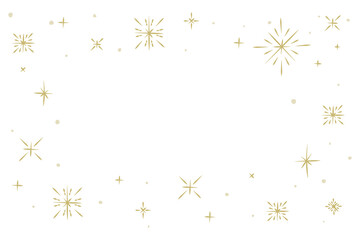Frame png with gold sparkle effect transparent background