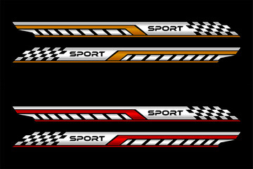 wrap design for car vectors, car stickers. racing decals for tuning	sport car decal stripes cut stickers