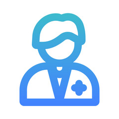 man veterinarian outline gradient style