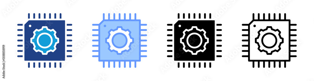 Poster Hardware icon set multiple style collection
