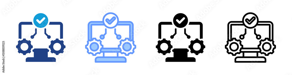 Poster Information System icon set multiple style collection