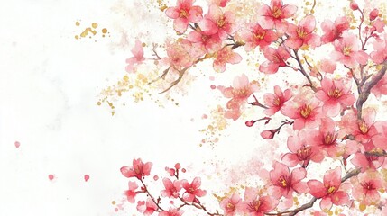 Fototapeta premium Chinese style ink wash flower painting