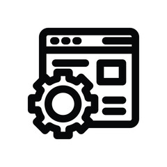 web management line icon. Clean and minimalist vector icon for websites, mobile apps, presentations, and logos. Fully scalable and customizable for any project.