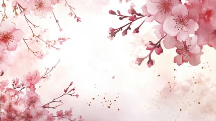 Chinese style ink wash flower painting