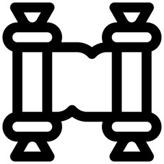 Scroll. Editable stroke vector icon.