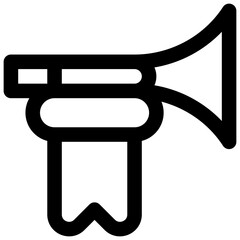 Tumpet. Editable stroke vector icon.