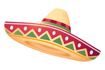 Png Mexican sombrero hat sticker, transparent background