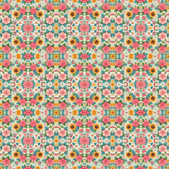 Seamless Floral Pattern Collection: Roses, Daisies & Tropical Blooms for Textile & Fashion Design